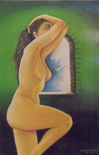 Samer- Bani  'Soft-Curves', created in 1999, Original Painting Oil.
