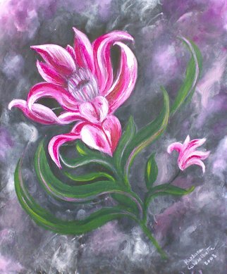 Barbara Calascibetta Di S. Nicol� E Calascibetta: 'Flowers', 2009 Oil Painting, Floral.  oil and acrylic are a perfect synergy ...