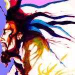 Bob Marley painting artwork Rosta By Barry Boobis