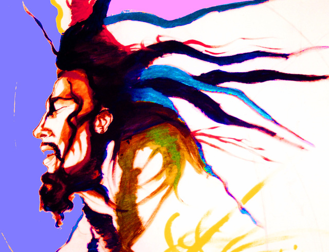 Artist Barry Boobis. 'Bob Marley Painting Artwork Rosta' Artwork Image, Created in 2012, Original Painting Oil. #art #artist