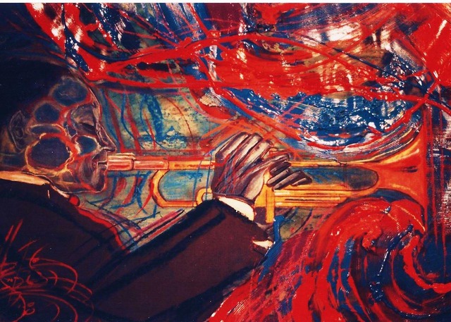 Artist Barry Boobis. 'Wynton Marsalis Virtuosity' Artwork Image, Created in 2011, Original Painting Oil. #art #artist