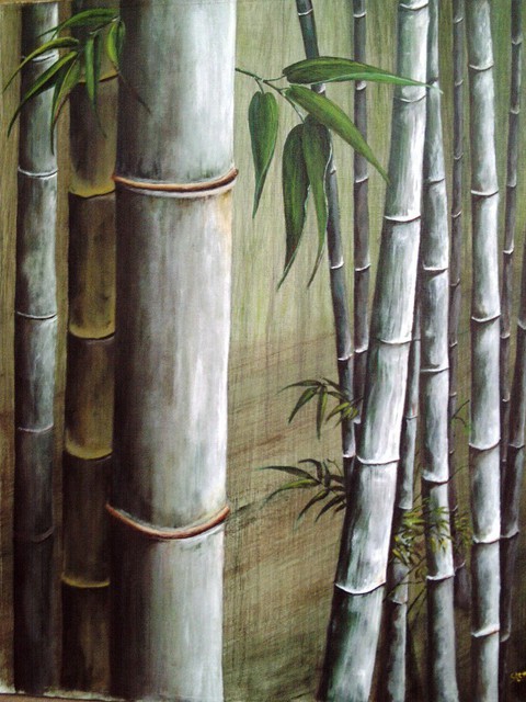 Susan Lewis  'Study In Bamboo Nmbr2 Mature Bamboo', created in 2006, Original Painting Acrylic.