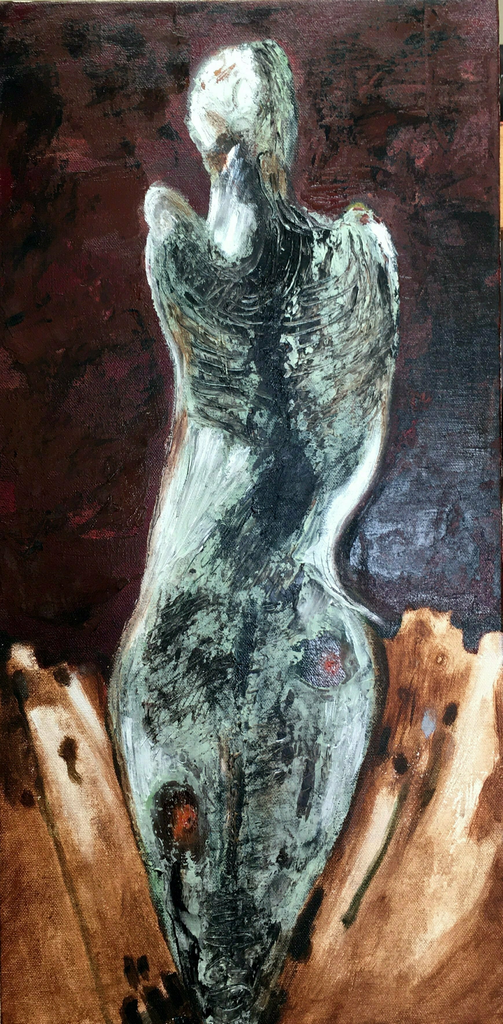 Becky Soria: 'Borned', 2021 Acrylic Painting, Abstract Figurative. from the collection Consequential Journeys ...