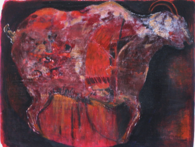 Artist Becky Soria. 'Red Bull' Artwork Image, Created in 2011, Original Painting Other. #art #artist