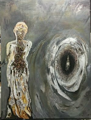 Becky Soria: 'gaias vortex', 2020 Acrylic Painting, Abstract Figurative. inner landscapes of the Goddess...