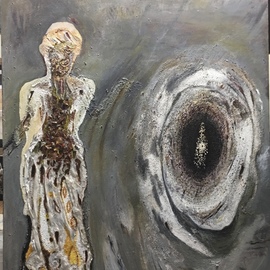 Becky Soria: 'gaias vortex', 2020 Acrylic Painting, Abstract Figurative. Artist Description: inner landscapes of the Goddess...