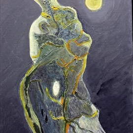 Becky Soria: 'nocturnal', 2023 Acrylic Painting, Abstract Figurative. Artist Description:  from the series called Gaia s Oracle...