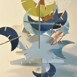 Bertrand Beaufour: 'la danse des lunes', 2020 , Abstract Figurative. Artist Description: Sculpture composable...