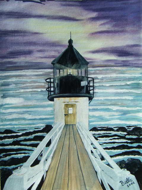 Artist Isabella Mccartney. 'Marshall Point Light' Artwork Image, Created in 2010, Original Drawing Other. #art #artist