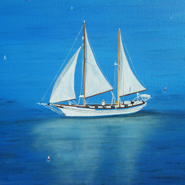 Isabella Mccartney Artwork The Seafarer, 2010 Acrylic Painting, Sailing