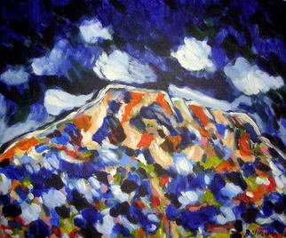 Pierre-yves Beltran: 'la montagne Sainte Victoire', 2014 Acrylic Painting, Abstract Figurative.       acrylic on canvas  acrylic on canvas    ...