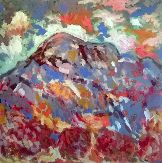 Pierre-Yves Beltran  'La Montagne Sainte Victoire', created in 2015, Original Painting Acrylic.