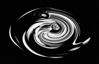 Bruno Paolo Benedetti: 'silver light vortex', 2011 Black and White Photograph, Abstract. Silver light vortex on brilliant black background. Single copy.Buy RM License on 