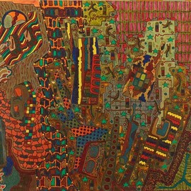 Ben Hotchkiss: 'Composition 2002', 1987 Oil Painting, Abstract. Artist Description: This is a painting that is part of a 14 by 18 series that I painted in the 1980s.  It was among my earliest abstract oils. ...