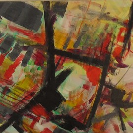 Ben Hotchkiss: 'Composition 2077', 2009 Oil Painting, Abstract. Artist Description: This is a painting that is a part of a 2 foot by two foot series of abstract oils that I painted about ten years ago. ...