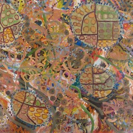 Ben Hotchkiss: 'Composition 2079', 2011 Oil Painting, Abstract. Artist Description: This is a painting that is a part of a 2 by 2 foot series of abstract oils that I painted about ten years ago. ...