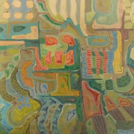 Ben Hotchkiss: 'Composition 2089', 2012 Oil Painting, Abstract. Artist Description: It is a painting that is part of a 2 foot by 2 foot series of abstract oils that I painted about ten years ago. ...