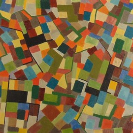 Ben Hotchkiss: 'Composition 2101', 2021 Oil Painting, Abstract. Artist Description: It is a painting that is a part of a 2 foot by 2 foot series that was painted about ten years ago.  . ...