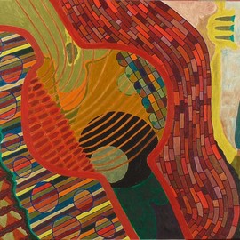 Ben Hotchkiss: 'Composition 2129', 1988 Oil Painting, Abstract. Artist Description: It is a painting that is a part of a 14 by 18 series that I painted in the 1980s.  It is among my earliest abstract paintings. ...
