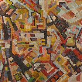Ben Hotchkiss: 'Composition 2147', 2018 Oil Painting, Abstract. Artist Description: It is a painting that is a part of a 2 foot by two foot series that I have done within the last ten years...