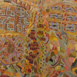 Ben Hotchkiss: 'Composition 2184', 2011 Oil Painting, Abstract. Artist Description: It is a painting that is a part of a 2 foot by 2 foot series that I painted about ten years ago. ...