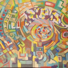 Ben Hotchkiss: 'Composition 2203', 2010 Oil Painting, Abstract. Artist Description: It is a painting that is a part of a 2 foot by 2 foot series of abstract oils that I painted about ten years ago. ...