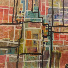 Ben Hotchkiss: 'Composition 2242', 2011 Oil Painting, Abstract. Artist Description: It is a painting that is part of a 2 foot by 2 foot series that I painted about ten years ago. ...