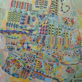 Ben Hotchkiss: 'Composition 2245', 2011 Oil Painting, Abstract. Artist Description: It is a painting that is part of a 2 foot by 2 foot series that I painted about ten years ago. ...
