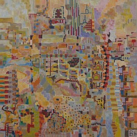 Ben Hotchkiss: 'Composition 2264', 2011 Oil Painting, Abstract. Artist Description: It is a painting that is a part of a 2 foot by 2 foot series that I painted about ten years ago. ...