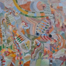 Ben Hotchkiss: 'Composition 3079', 2020 Oil Painting, Abstract. Artist Description: It is a small abstract oil painted on 1 8th masonite within the last year. ...