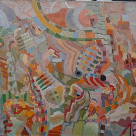 Ben Hotchkiss: 'composition 2023', 2021 Oil Painting, Abstract. Artist Description: it is a small abstract painting...
