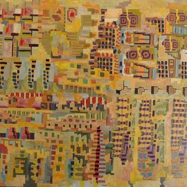 Ben Hotchkiss: 'composition 2093', 2012 Oil Painting, Abstract. Artist Description: It is a painting that is a part of a 2 foot by 2 foot series of abstract oils that was painted about ten years ago. ...