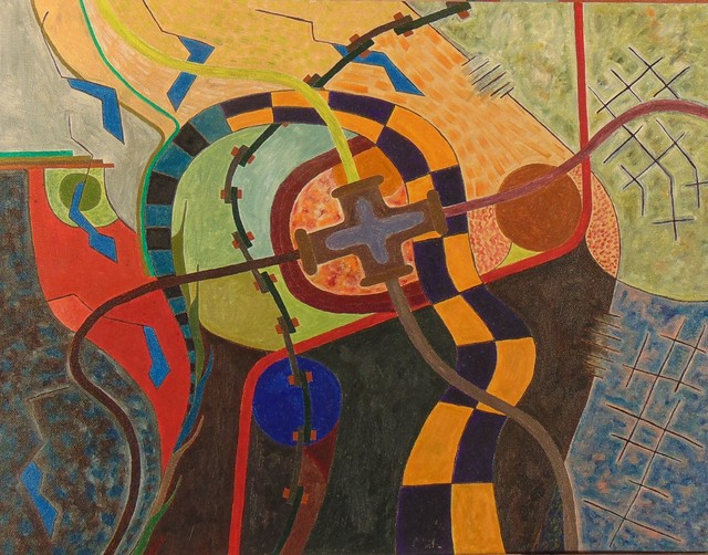 Ben Hotchkiss  'Composition 2163', created in 1986, Original Painting Other.