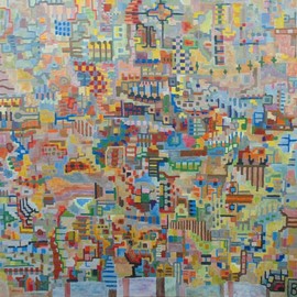 Ben Hotchkiss: 'composition 2246', 2011 Oil Painting, Abstract. Artist Description: It is a painting that is part of a 2 foot by 2 foot series of abstract oils that I painted about ten years ago. ...