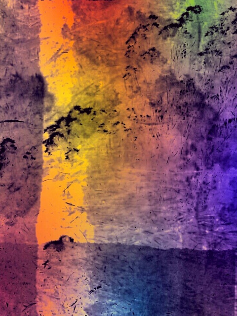 Bernadette  Rivera  'Rainbow Pond', created in 2016, Original Photography Mixed Media.