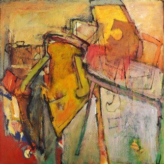 Arthur Bernard: 'Chairs and table', 2016 Mixed Media, Abstract Figurative. I sometimes have the feeling that my studio gets a bit crowded with all kinds of things and no place to sit...