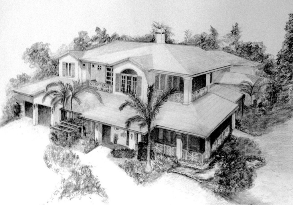 How to draw my house very easy, Pencil Drawing for beginners - YouTube