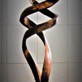 Gabor Bertalan: 'girl with curls', 2017 Bronze Sculpture, Figurative. Artist Description: Abstract...