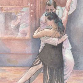 Tango dancers  Eleanora and Martin By Barbara Shepard