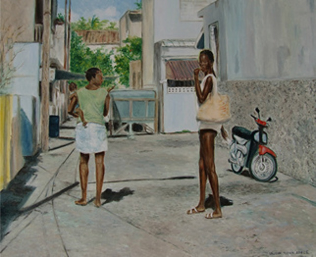 Artist Vaughn Tucker. 'The Alley' Artwork Image, Created in 2011, Original Painting Oil. #art #artist