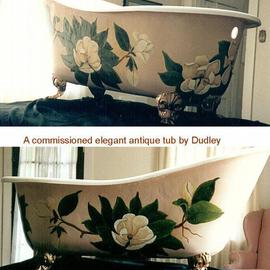 Beverly Dudley: 'ANTIQUE TUB', 2016 Oil Painting, Floral. Artist Description: ANTIQUE TUB...