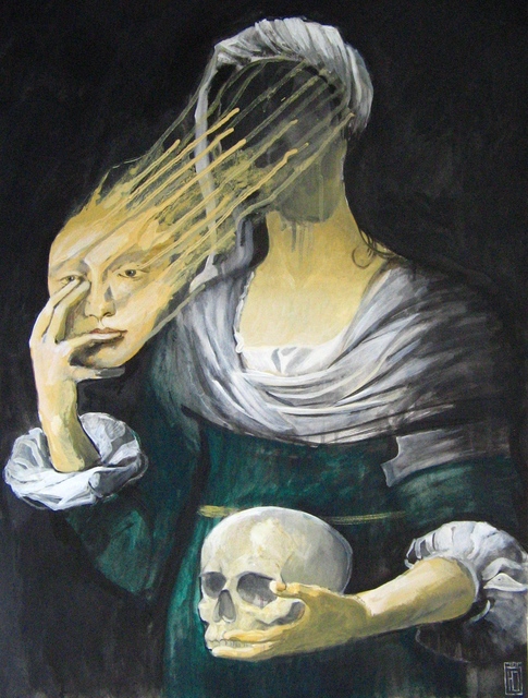 Julia Bezshtanko  'Person', created in 2020, Original Painting Ink.