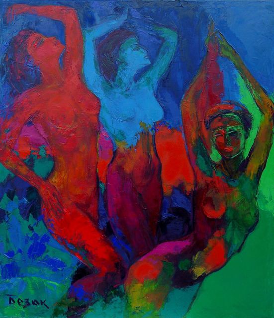 Artist Oleg Bezyuk. 'We Three:My Echo, My Shadlow And Me' Artwork Image, Created in 2009, Original Painting Oil. #art #artist