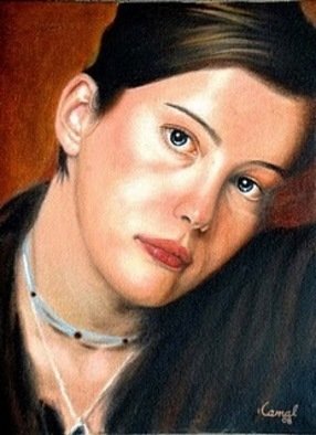 Kamal Bhandari: 'Liv Tyler', 2007 Oil Painting, Portrait.    My first original Portrait. Beware! More of like this are following.   ...