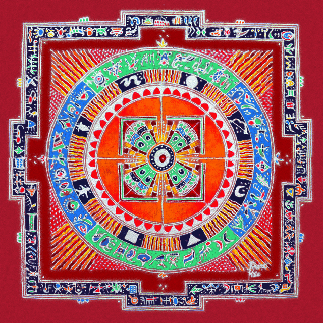 Bharati Mate  'Surya Mandala', created in 2010, Original Fresco.