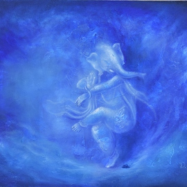 Durshit Bhaskar Artwork Ganesha Varaprada, 2015 Oil Painting, Religious