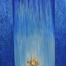 Durshit Bhaskar Artwork Ganesha Vidyavaridhi, 2015 Oil Painting, Religious