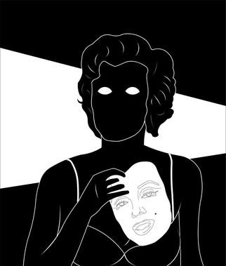 Billie Jean: 'Inner Marilyn', 2012 Mixed Media, Psychic.  Inner Marilyn( inspired Andy Warhol' s Marilyn Monroe)Mixed media paint/ digital print on canvasBillie Jean Artist2012 ...
