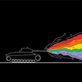 Billie Jean Artwork Pop Tank, 2013 Mixed Media, Peace
