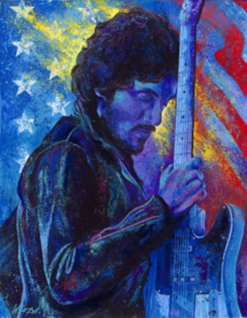 Bill Lopa  'Bruce Springsteen', created in 2016, Original Painting Acrylic.